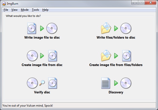 imgburn(1) Free, simple CD/DVD Burning Applications